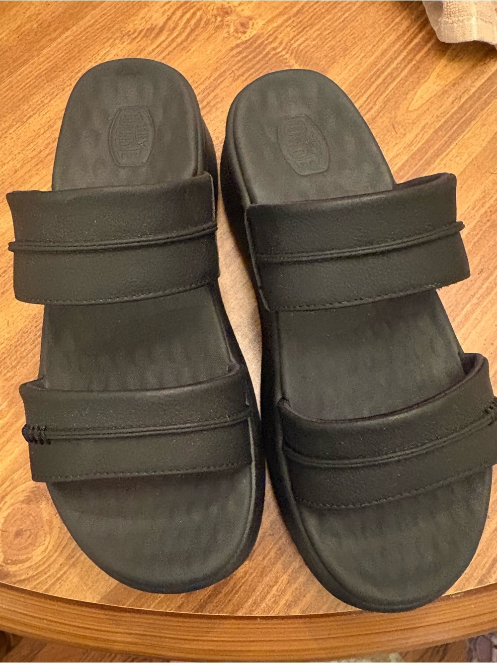 Hey Dude Black Double-Strap Platform Mules - Picture 4 of 4